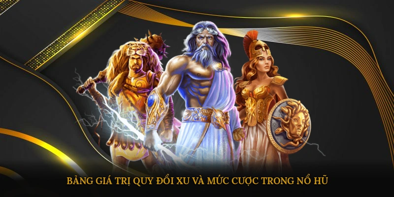 Bảng giá trị quy đổi xu và mức cược trong nổ hũ